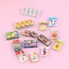 1:12 Miniature Dollhouse Supermarket Mini Food Biscuit Bread Cake doen alsof Play Snacks Model voor Doll Kitchen Accessories Toy Toy