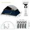 Tentes et abris en plein air de colle noire imperméable tente à double couche pour pique-niquer de randonnée camping portable