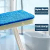 Benuota per la pulizia della spugna del bagno Strumento multifunzionale manico lungo manico lungo la spazzole da bagno per pavimenti per la casa rimovibile