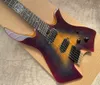 6 Strings Headless E -Gitarre mit schwarzen HH -Pickups, kostenloser Versand, bieten Logo/Farbanpassung an