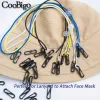 100st Masks Hang Lanyard Hook Face Mask Holder Strap Loop Cap Rep Handskar Hållare Slutsladd lås Diy Craft Accessories Plastic Plastic