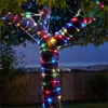 Luz de la cuerda solar de 30 m al aire libre cuerda solar cuerda luz impermeable tubo de PVC luz de hada para la decoración del camino de la fiesta de la cerca del jardín