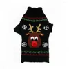 Dog Apparel Pet Clothes Winter Red Nose Deer Xmas Sweater Chihuahua Puppy Cat For Small Dogs Warm Christmas Elk Wholesale