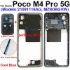 Middle Frame Housing For Xiaomi Poco M4 Pro M4Pro 4G 5G Middle Frame Holder Cover with Lens Frame Volume Key Parts