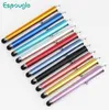 100pcs / lot Soft Head 9.0 Metal Capacitive Touch Screen Stylus stylet pour tablette de téléphone portable intelligent PC