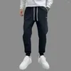 Men's Pants Casual Elastic Waist With Great Elasticity Street Hipster Knitted Trousers Bundle-necked TrousersSpring