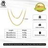 Chaines Orsa Jewels italien authentique 925 argent sterling 2,5 mm Chaîne de liaison pour les hommes Femmes Trendy Collier d'origine bijoux NMN08