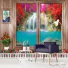 Okno leśne gobelin gobeliny domowe dekoracje do grzybów grzybowe krajobraz mur wiszący kwiat malowanie ścian sztuki do sypialni dom r0411