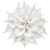 Fleurs décoratives 5pcs artificiels réel touch calla lylies plante home el wedding jardin décor pu mousse fausse copine de lotus blanc