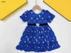Brand girls partydress Heart shaped diamond inlay baby skirt Size 100-150 CM kids designer clothes summer Princess dress 24April