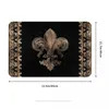 Carpets Fleur de Lis Paillidre non glissant tapis de cuisine noir et or Entrance de tapis de tapis de porte