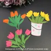 Alinacutle Metal Cutting Die Cut 3d Tulip Flower Scrapbooking Paper Craft Album Modelo de cartão artesanal Corte