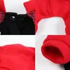 Dog Apparel Clothes Christmas Puppy Jumpsuit Button Closure Windproof Winter Warm Four-Legged Rompers Xmas Pet Clothing