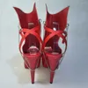 Sandals Gladiator Platform Women Women Open Op Toe 15 cm Scarpe in pelle High High Telle Wedding.