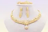 Jewelry Sets for Women Dubai 24k Gold Color India Nigeria Regalos de boda Pendientes Pulseras Ring Juego de anillo Etiopía 2014619759