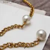 Belts Damesontwerpers Bee Pearl Taille Chains Fashion Luxury Designer Link Belt For Women Letter Classic Pearl Taille Chain Vintage Gold Tailleband Y240411