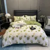 Plantas nórdicas Conjunto de roupas de cama meninas garotas garotas solteira single king size lençol plana flor de edredão brophcase lening têxtil caseira têxtil