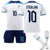 2223 England World Cup 25 Saka 9 Cairne 10 Sterling 19 Mount 20 Forten Football Shirt