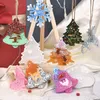 Pingente de Natal DIY resina epóxi molde de silicone árvore de natal alces floco de neve pingente de pingente de molde de natal decoração tags penduradas