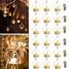 3/6/12 st hängande glas TEALELLT GLOBE Creative Home Candle Holder With LED Candle For Home Wedding Party Indoor Outdoor Decor