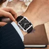 腕時計のグアンキンレザーメンズウォッチ50m防水サファイアスチールシェルマンウォッチクォーツラミナス多機能