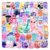 10/25/50st Style Cute Drink Cup Graffiti Stickers för DIY Scrapbook Travel Bagage Water Bottle Guitar Laptop Pad Telefon