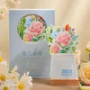 Papier épais utile 2023 INS Flower Flower Mini Planner mensuel Divers styles Calendrier de bureau Stable Home Supplies
