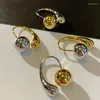 Boucles d'oreilles cerceaux bijoux de mode métallique à deux couleurs