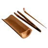 Ensembles de voies de thé 3 pcs accessoires de cuisine ou outil de fabrication de thé classiques accessoires en bambou sain en bois