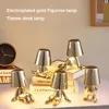 Italië Little Golden Man Night Light Thinkers Lamp Art Decor Study Coffee Shop Bar Bedide Table Lamps Children's Room Brothers