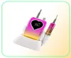 Nagelbooraccessoires Desktop 35000 tpm gradiënt kleurgreep Oplaadbare draagbare draagbare snapeloze hart elektrische machine set manicure7735056
