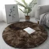 Dywany okrągłe pluszowy dywan salon sypialnia mata podłogowa bez poślizgu stolik kawowy koc wiszący kosza joga joga