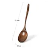 Spoons Nonstick Natural Wood Japanese-Style Public Spoon Portable Cooking Utensils Tableware Tablespoons Kitchen Gadget