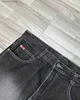 Frauen Jeans mit Antarktis-Frauenjeans auf der Straße Y2K New Harajuku Hip-Hop Black Hosen gewaschener Boden weiße Taschenjeans Gothic Wide Hosen C240411
