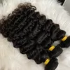 Wholesale Grade 12A Thick Ponytail Malaysian Hair Extensions 100% Human Hair Weft Peruvian Indian Brazilian Hair Deep Wave 3 Bundles