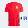 2024 World Wales Mens Soccer Jerseys Wilson Johnson Ramsey Bale Williams James Rodon Allen Moore Roberts Davies Football Shirt Kort ärm