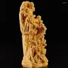 Decoratieve beeldjes houtsnijwerk achttien arhats boeddha figurine esthetische kamer decor bureau standbeeld ornamenten home bewaken beeldhouwkunst