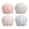 Boucheur à double couche étanche pour femmes adultes Bouchure de douche casquette à poussière Capuchon de shampooing mignon Hoode Kitche