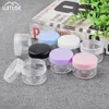 10pcs / lot de maquillage en plastique vide Nail Art Perle Conteneur de rangement de rangement portable Portable Jar Pot Boîte Round Bouteille 10G 15G 20G