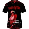 Plstar Cosmos mais recente camiseta de verão Pumpkin Flamingo Halloween 3D em toda a camiseta masculina impressa UNISSISEX Casual Cool Tops TX-149