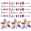 Speicherflaschen Augenaufkleber Bohrer basteln flache Rücken Edelsteine Strass -Dekore DIY Nail Charms Accessoires Acryl Ornament Flatback Nails