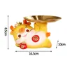 Decorative Figurines Lucky Dragon Statue Entryway Key Holder For Entrance Bookshelf Living Room