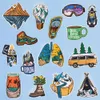 Landschaftslandschaft Stickpatches Outdoor -Reise Patch auf Kleidung Streifen DIY Mountains Busschuhabzeichen für Kleidungsaufkleber