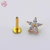 1PC 925 Sterling Silver Lip Piercing Labret Internally1.2x8mm Thread Lobe Nail Ear Studs Earrings Lobe Body Jewelry