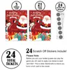 Décoration de fête 24pcs / set de Noël pour thème de Noël cartes de tombola décor de bricolage de vacances