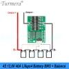 Turmère Boîte de batterie Turmesta 12V 7A Lifepo4 avec Balance 4S 40A BMS 1X4 32650 32700 Displaseur de commutateur de support Remplacer la batterie de plomb-acide