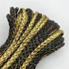 2yards 7mm Golden Base PU Braided Leather Cord Strips for DIY Pendant Neck Bracelet Thread Jewelry Making Supplies Crafts