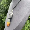 Dekorativa figurer Quartz Natural Stone Chakra Crystal Healing Pendulum Pendant Merkaba Dowsing 7