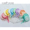 Simulazione di fiori decorativi in cotone lecca lecca -caramella finta Cake Cake Shop Decoration Props PO Sfondo simpatico Modella da dessert per decorazioni per la casa