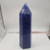 Figurines décoratives 800-1000g 1pcs Blue Melting Stone Quartz Obelisk Crystal Wand Point Reiki Guérison